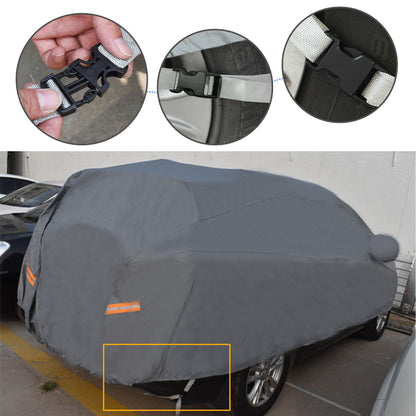 munirater Car Cover Waterproof All Weather Protect Gray Replacement for Sedan Length up to 202 L