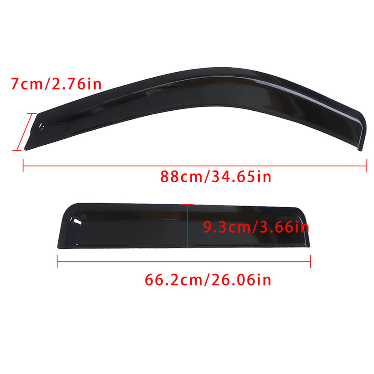 Munirater Side Window Visor Vent Rain Guard Black Acrylic Replacement for 1999-2004 Grand Cherokee