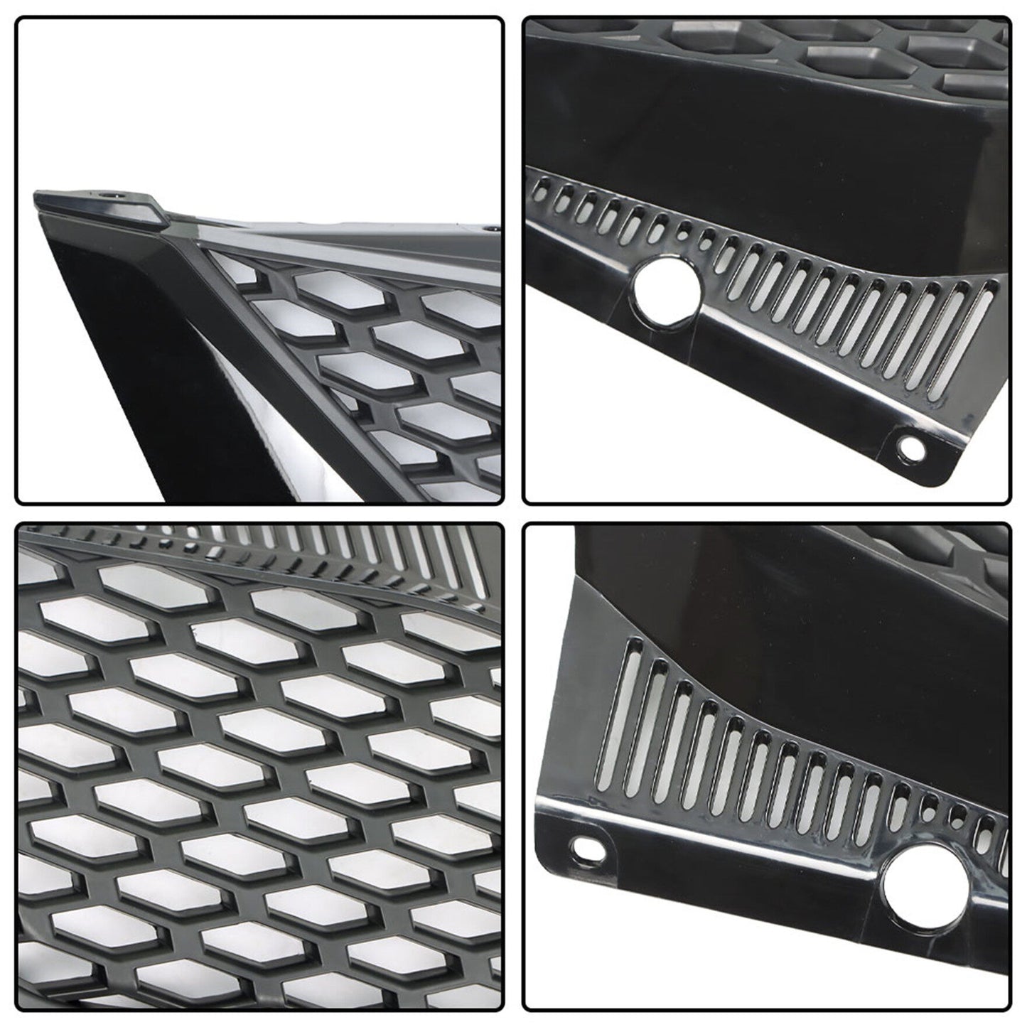 munirater Black Front Upper Grille Grill Honeycomb Replacement for 2011-2017 Sienna