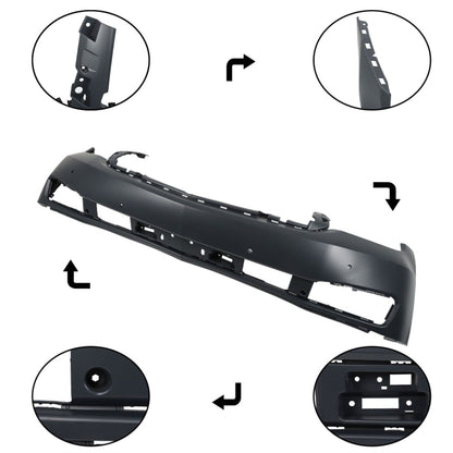 munirater Front Bumper Cover Fascia Primed Replacement for 2015-2020 Suburban Tahoe GM1000974 23320623 W/Sensor Holes