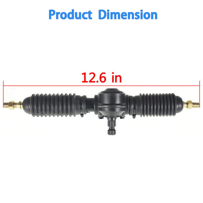 munirater 300mm Steering Wheel Steel Kit 320mm Gear Rack Pinion Adjustable Shaft Set Replacement for 110CC Go Kart