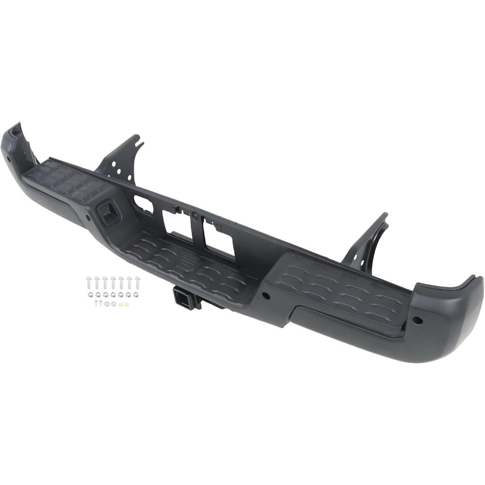 Black Steel Rear Step Bumper for Toyota Tacoma 2016-2023, TO1103134