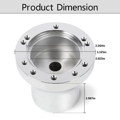 munirater Silver Golf Cart Steering Wheel Hub Adapter with Screws & Wrench G1-G29 Replacement for Golf Carts