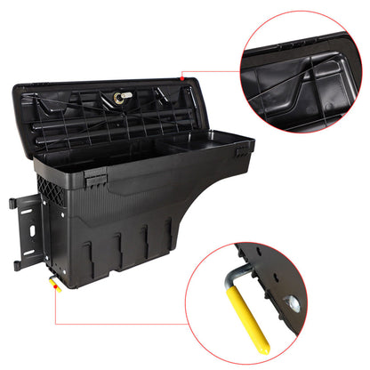 munirater Truck Bed Storage Box Tool Box Replacement for Toyota Tundra 2007-2020 Pickup Waterproof Rear Driver and Passenger Side 2-Pack Set