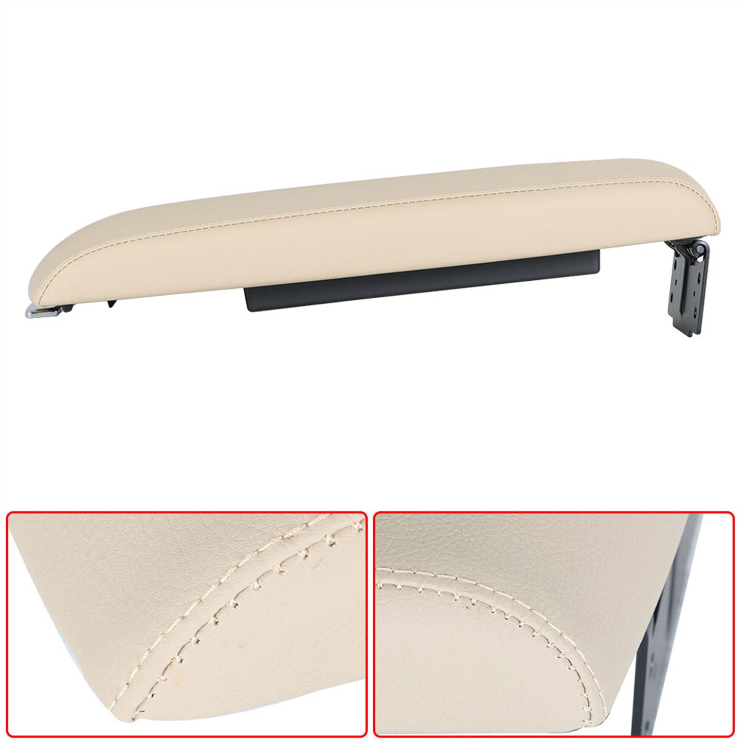 munirater Beige Car Armrest Lid Center Console Lid Cover Replacement for Flex 2013-2017 02ITG1210ABE FA8Z-7406024-AA