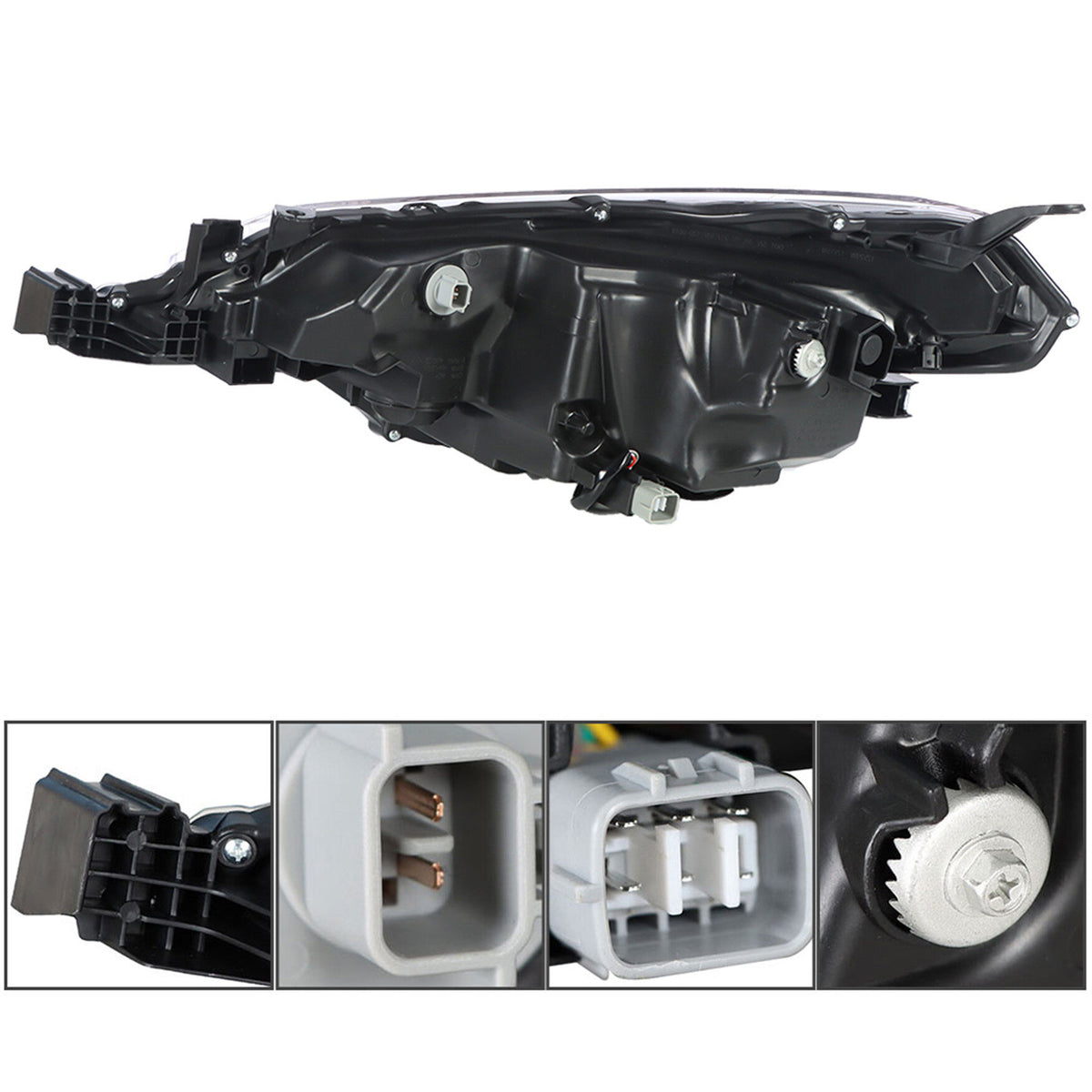 munirater 1-Pack RH Projector Headlight Headlamp Assembly Set Replacement for 2017 2018 2019 Corolla SE XLE XSE Sedan, Replace Passenger Side Headlamps Halogen LED