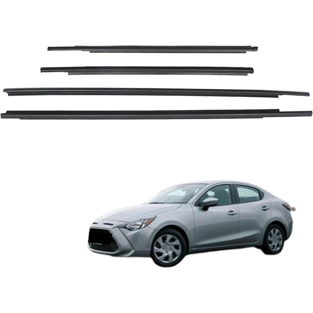 Window Weatherstrip Kit for 2007-2016 Toyota Yaris Sedan, 4-Piece