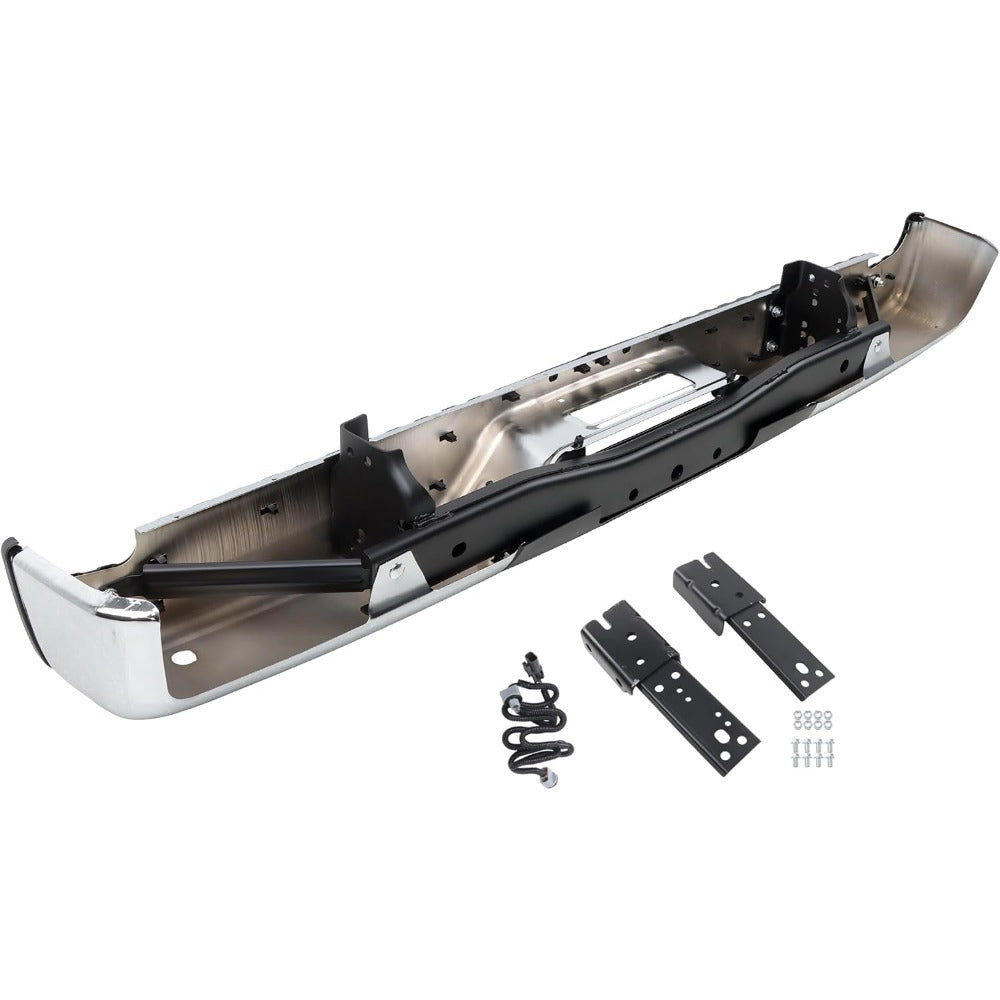Chrome Steel Rear Step Bumper for Nissan Titan 2004-2015, without Big Tow Package, NI1103111