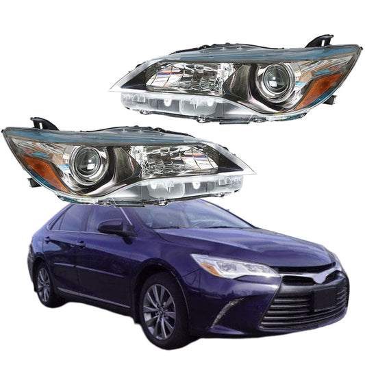 munirater 81150-06C70, 81110-06860 Left & Right Front Headlight Replacement for 2015 2016 2017 Camry Headlights Headlamps Driver & Passenger Side