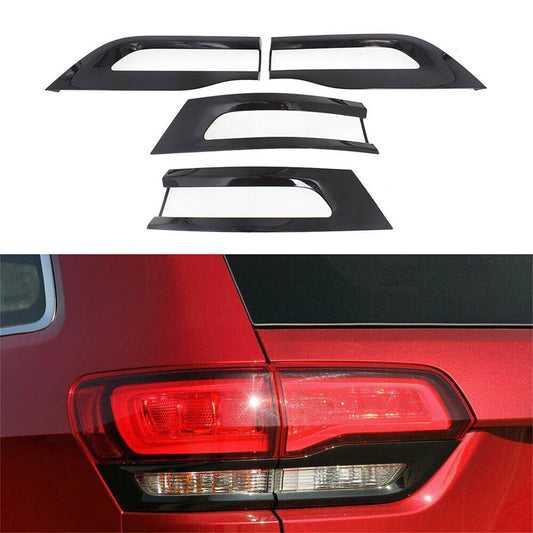 munirater Black Rear Tail Light Trim Bezel Kit Replacement for 2014-2020 Grand Cherokee