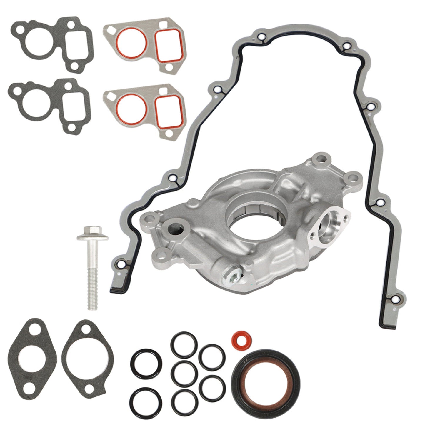 High Volume Oil Pump Change Kit with Gaskets Balancer Bolt RTV Replacement for LS 5.3L 6.0L