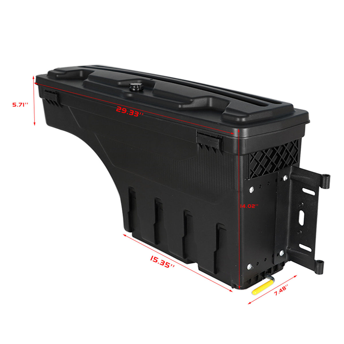 munirater Truck Bed Storage Box Case Lockable Tool Box Replacement for Ram 1500 2500 3500 2002-2018 Right Passenger Side