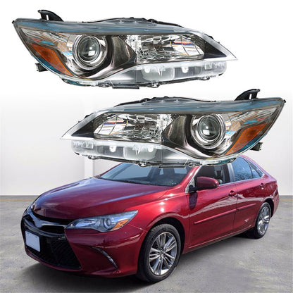 munirater 81150-06C70, 81110-06860 Left & Right Front Headlight Replacement for 2015 2016 2017 Camry Headlights Headlamps Driver & Passenger Side