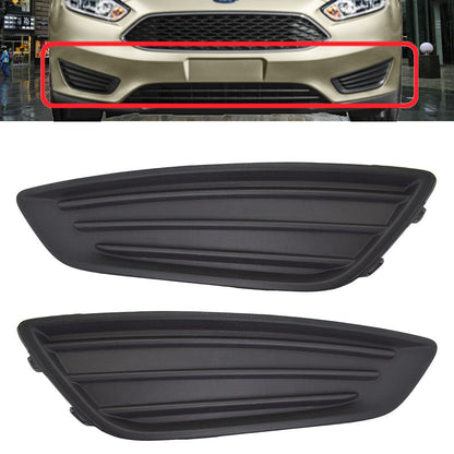 munirater 2-Pack Front Bumper Fog Light Cover Grilles Replacement for 2015-2018 Focus S/SE Models Left and Right Side