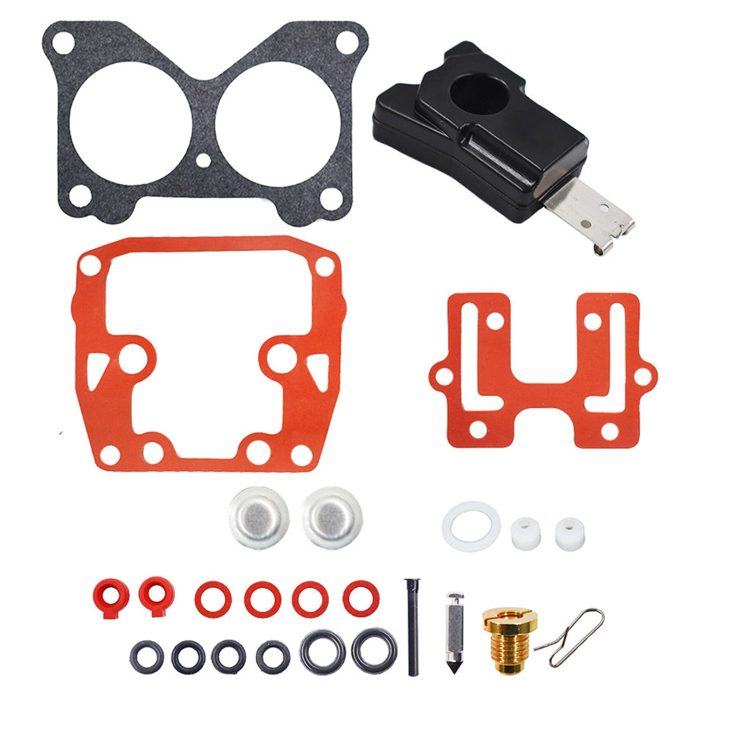 munirater 2 - Pack Carburetor Rebuild Kit Replacement for Johnson V4 85 90 100 115 125 140 HP 439076