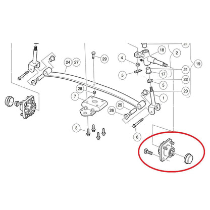 munirater 2 - Pack Front Wheel Hub Assembly Replacement for Club Car DS Precedent 102357701