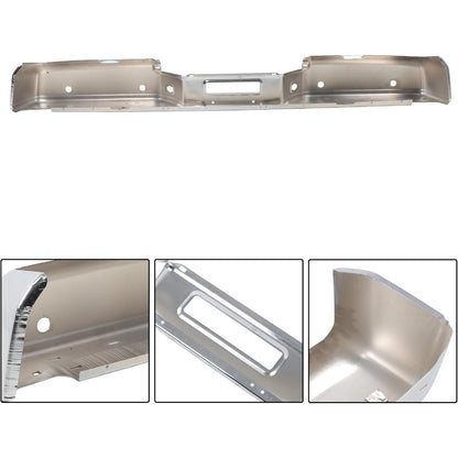 Chrome Steel Rear Bumper Face Bar for Nissan Titan 2004-2015, without Big Tow Package, NI1102150