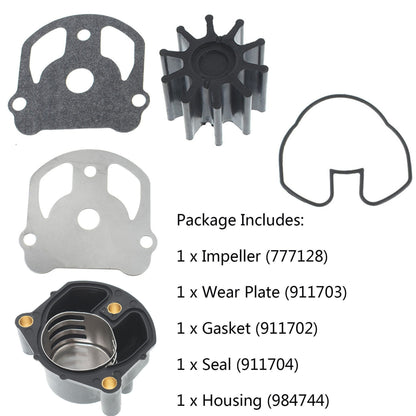munirater Water Pump Impeller Repair Kit with Housing Replacement for OMC Cobra 984461 984744 983895