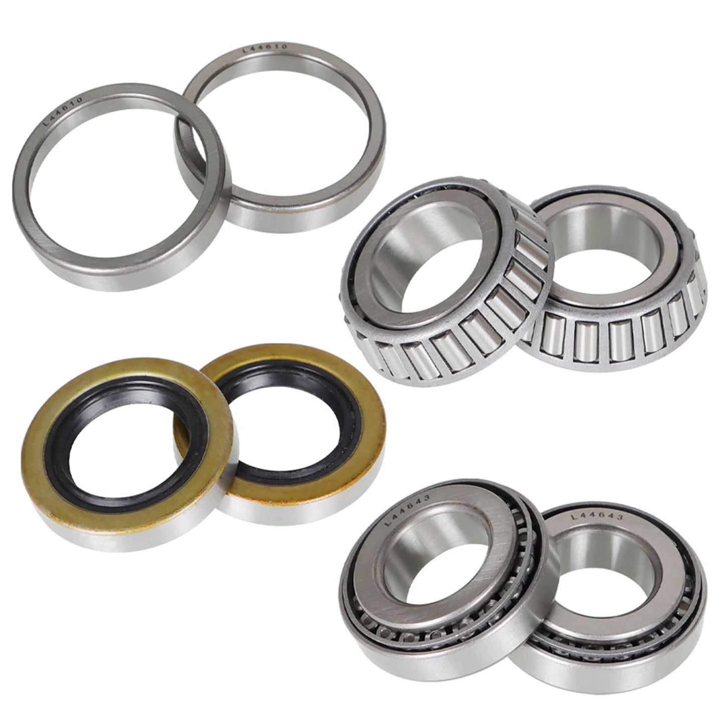 munirater 2 Pack Golf Cart Front Wheel Hub Bearings & Seal Replacement for 1976-UP Gas & Electric Golf Carts