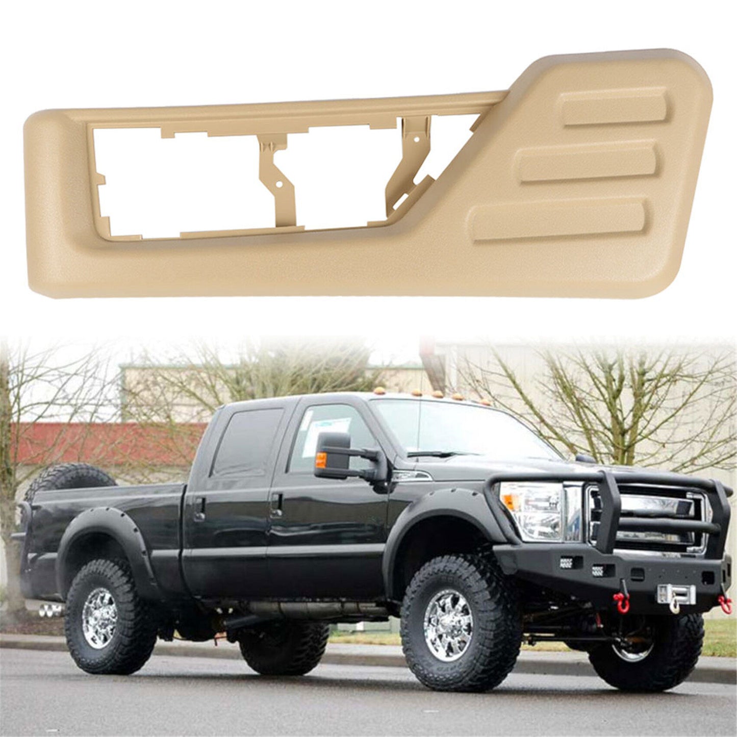 munirater Tan Front LH Driver Seat Panel Trim Replacement for 2008-2010 F250 F350 F450 F550 Super Duty 8C3Z2562187BB 8C3Z-2562187-BB