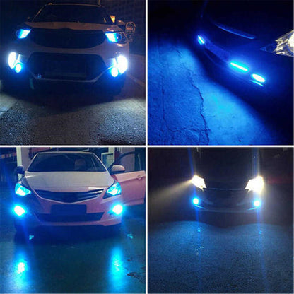 munirater 4Pcs LED fog light High & Low Beam Daytime Running Lights Bulbs 35W 8000K Ice Blue