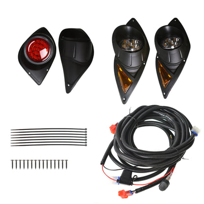 munirater 12V Headlight and Tail Light Kit LED Light Indicators Turn Signal Brake Stop Running Tail Light Replacement for Yamaha G29 Drive Gas or Electric 07 - up Golf Cart