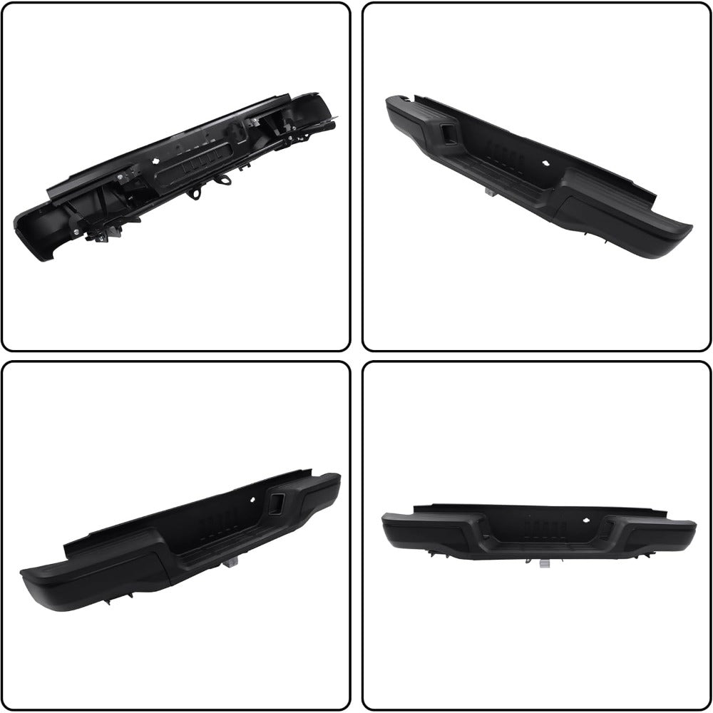 Black Steel Rear Step Bumper for Ford Ranger 2019-2023, FO1103225