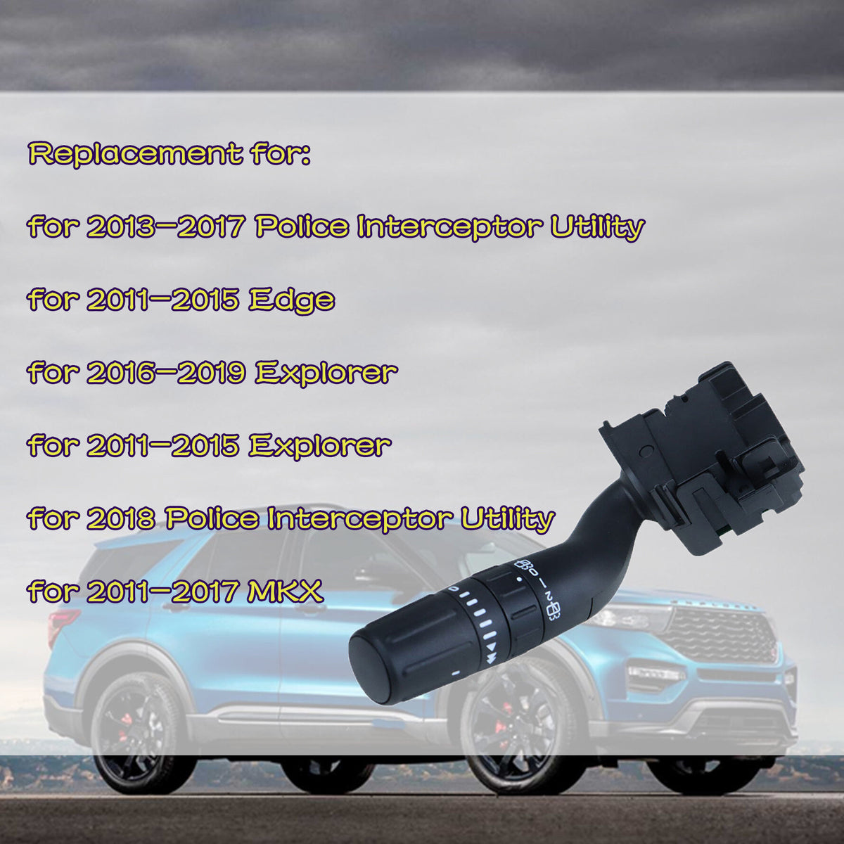 munirater Windshield Wiper Switch Replacement for 2011-2019 Explorer 2011-2015 Edge 2013-2018 Police Interceptor Utility 2011-2017 MKX DB5Z17A553AB BT4Z17A553AA