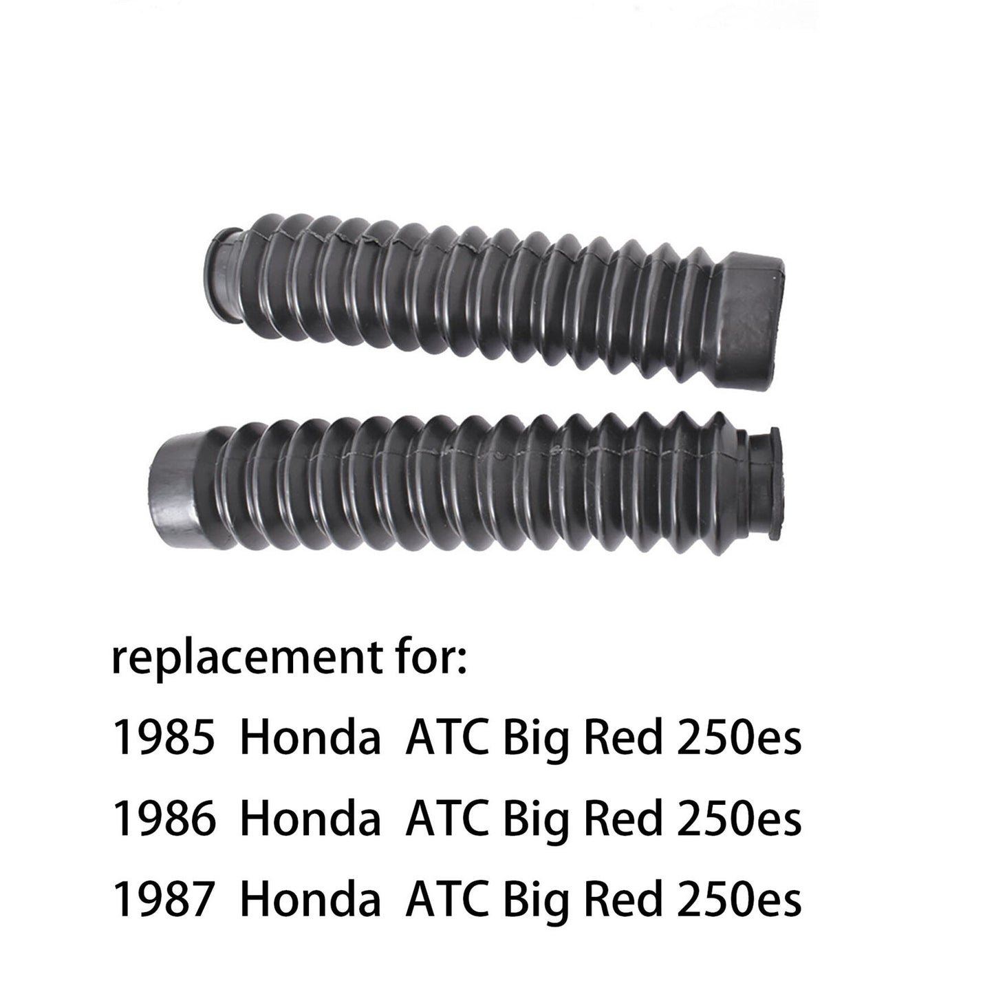 munirater A Pair Front Fork Shock Boots Replacement for Honda ATC Big Red 250ES 1985-1987 Black