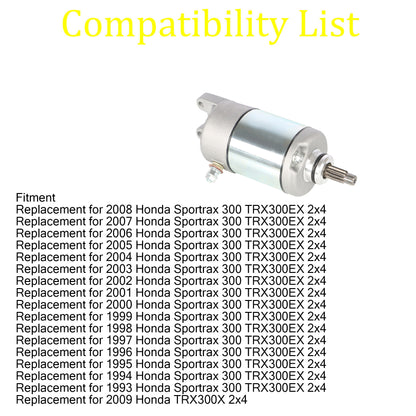 munirater Starter Replacement for TRX300EX 1993 1994 1995 1996 1997 1998 1999 2000 2001 2002 2003 2004 2005 2006 2007 2008 2009 31200-HM3-671