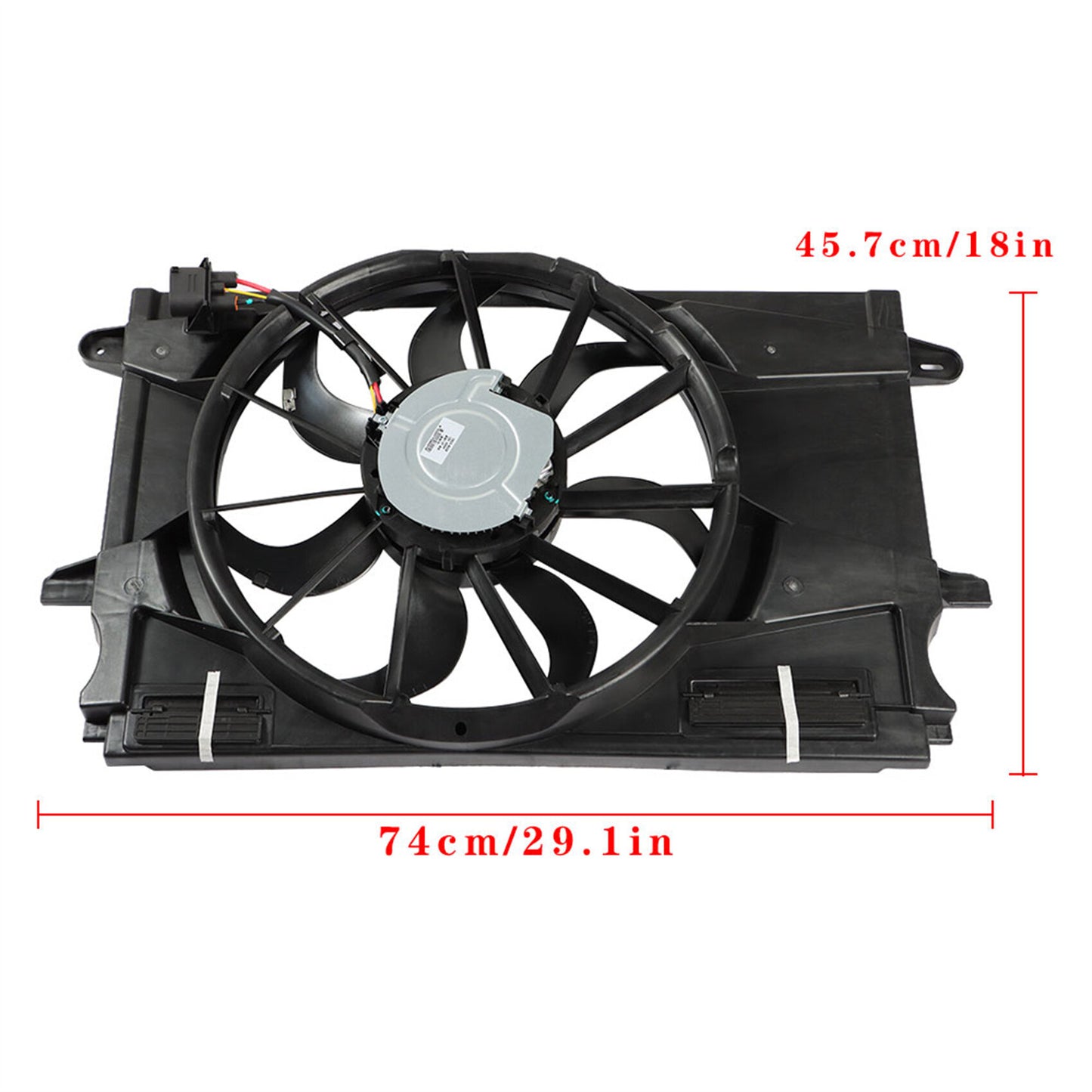 Efficient Plug-and-Play Radiator Cooling Fan Assembly Replacement for 2017-2019 Cruze 1.4L - Black, 12V 400W