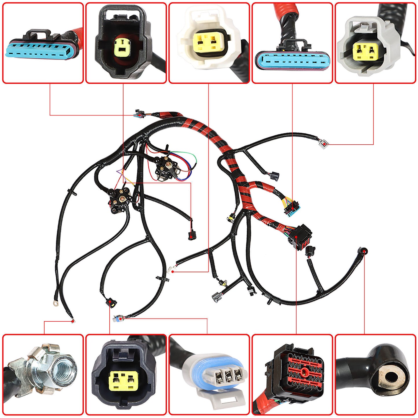 munirater Diesel Engine Wiring Harness Replacement for Excursion F250 F350 F450 7.3L