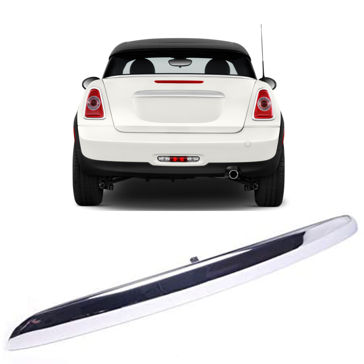 munirater Chrome Hatch Trunk Handle with Lamp Replacement for 2007 2008 2009 2010 2011 2012 2013 2014 Mini Cooper 51132753603