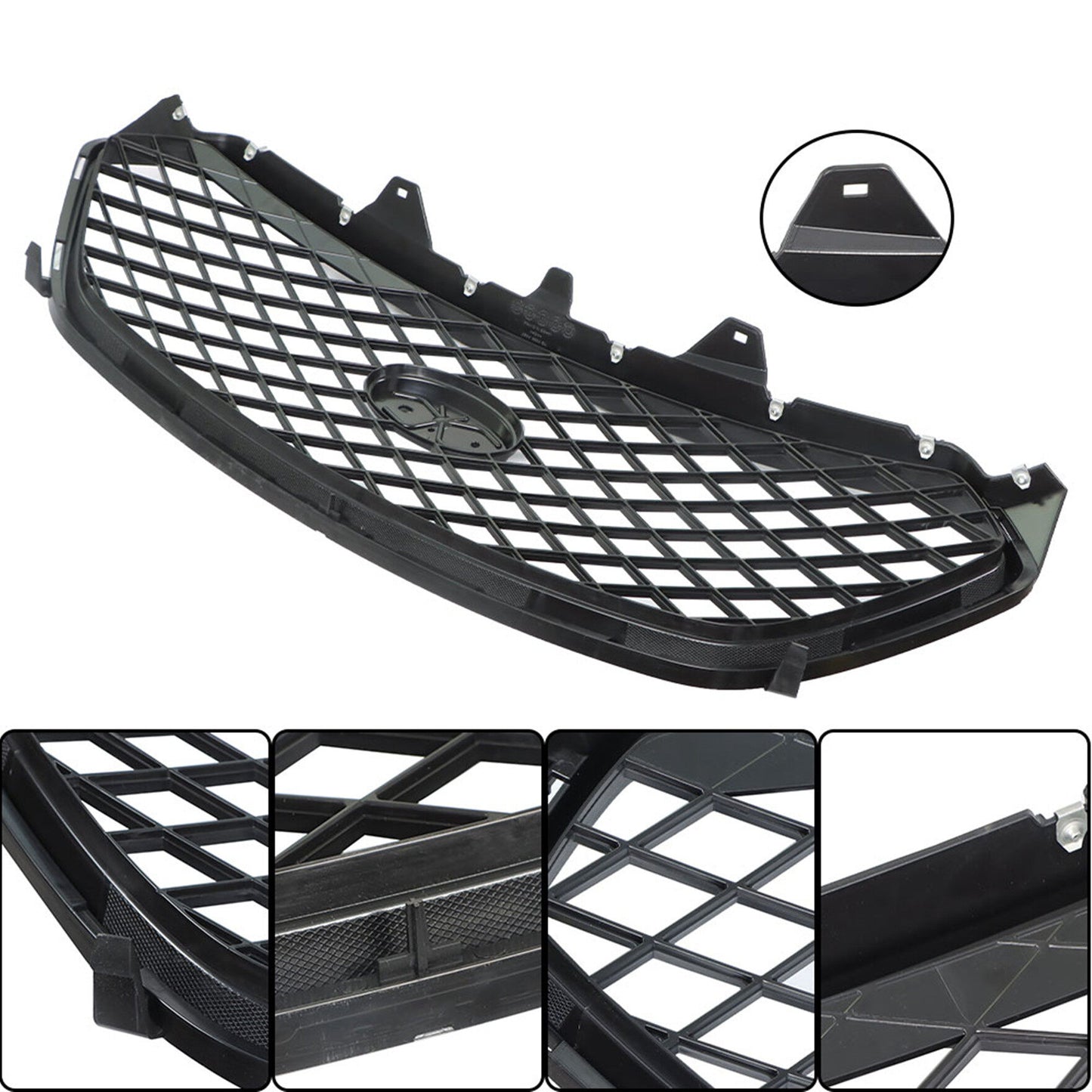 munirater Front Radiator Grille Bumper Grille Black Honeycomb Replacement for 2013 2014 2015 2016 2017 2018 2019 Taurus DG1Z-8200-AA AL3Z-8200-AA