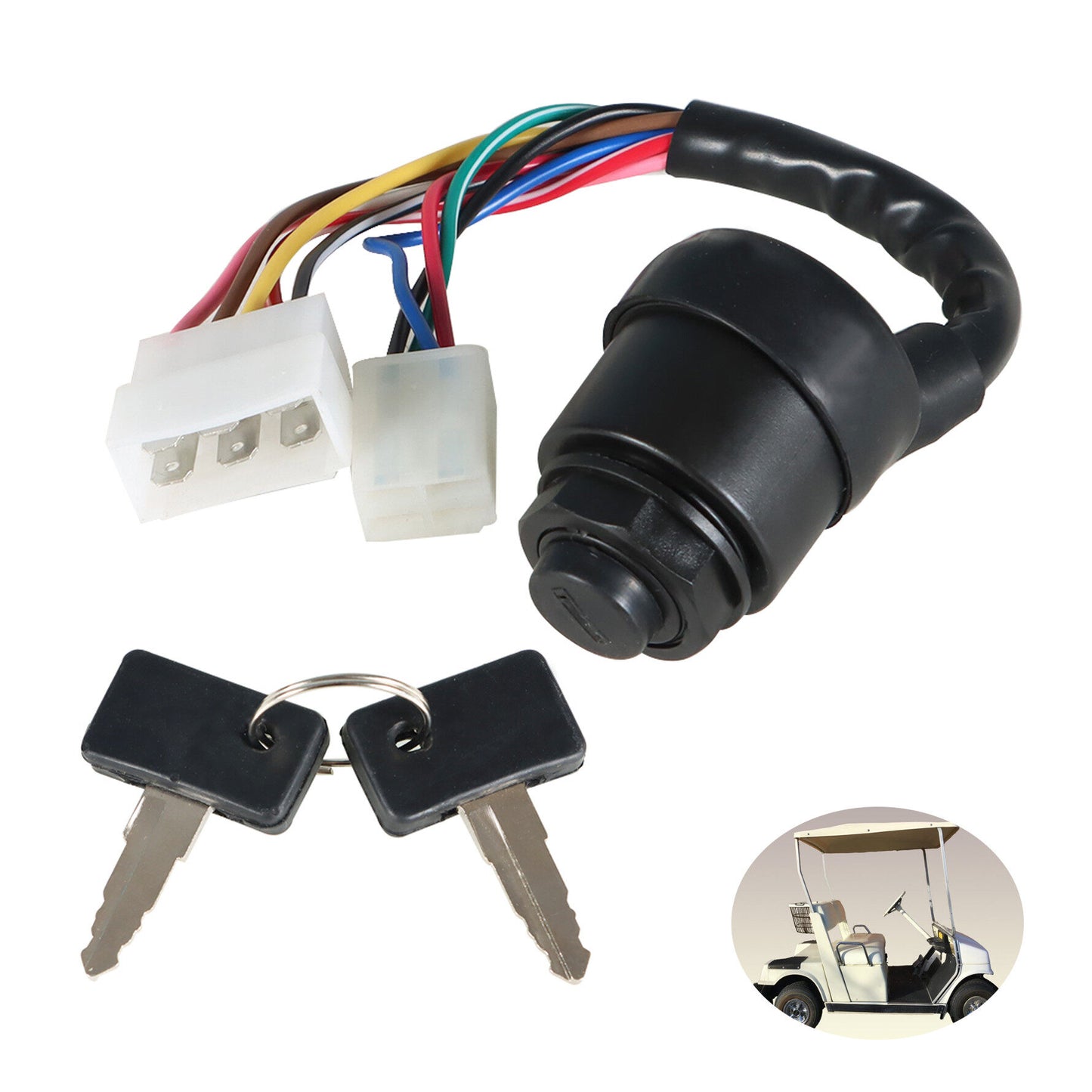 munirater Ignition Switch with Keys Replacement for Yamaha Gas 2 Cycle Golf Cart G1 1979-1989 J17-82508 - 20