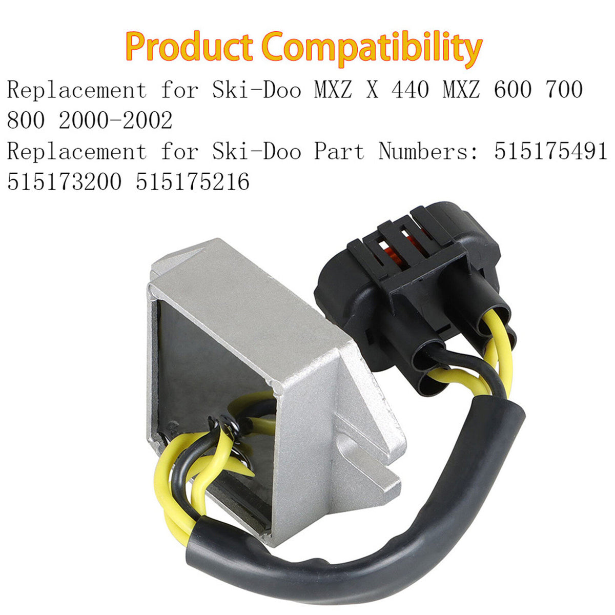 munirater Voltage Regulator Replacement for 2000-2002 Ski-Doo MXZ X 440 and 1999-2002 MXZ 600 & 700 Snowmobiles 515175491 515173200 515175216