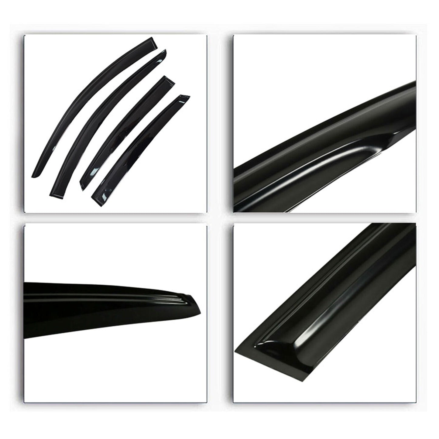 4PCS Window Visor Vent Rain Guard Deflector Car Windshield Replacement for 2013-2015 Altima Sedan JDM 3D