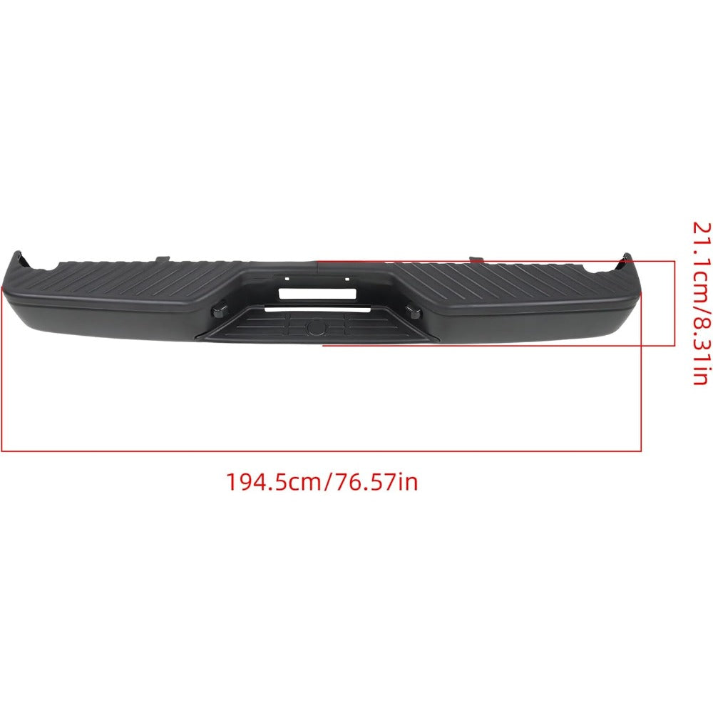 Black Steel Rear Step Bumper for Nissan Titan 2004-2015, NI1103117