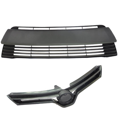 munirater Front Bumper Upper Lower Grille Grill Set Replacement for 2014 2015 2016 Corolla L LE CE 53100-02560 53112-02450