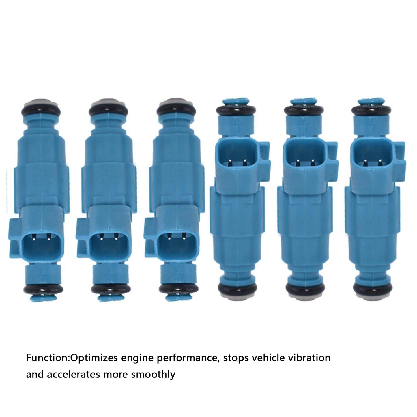 munirater 6-Pack 4 Holes Fuel Injectors Kits 0280155972 Replacement for 2002 2003 Ram 1500 Liberty 3.7L