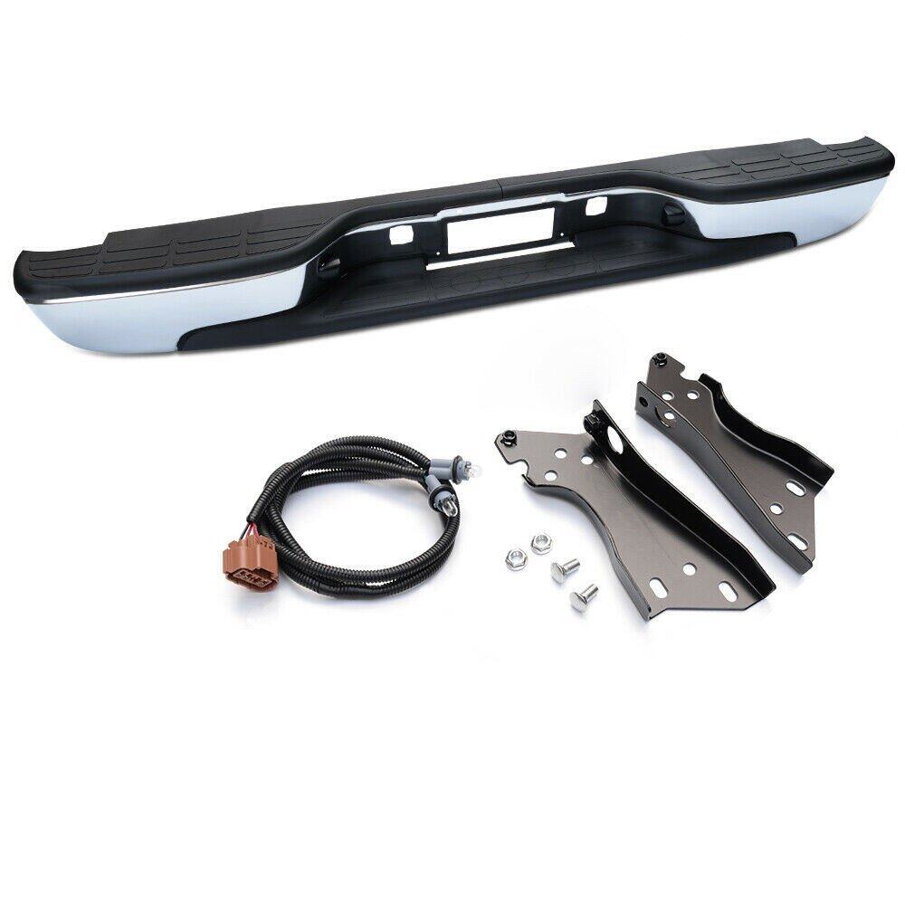 Chrome Rear Step Bumper Replacement for Sierra Silverado 1999-2007