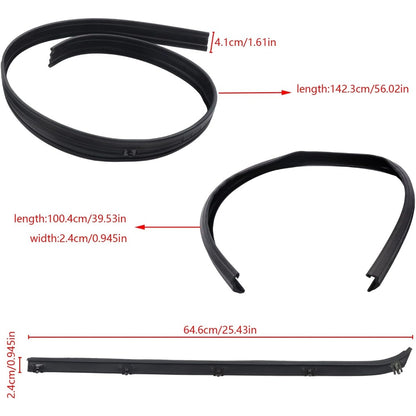 Window Weatherstrip & Division Bar Channel Kit for Dodge D/W Trucks, 8-Piece