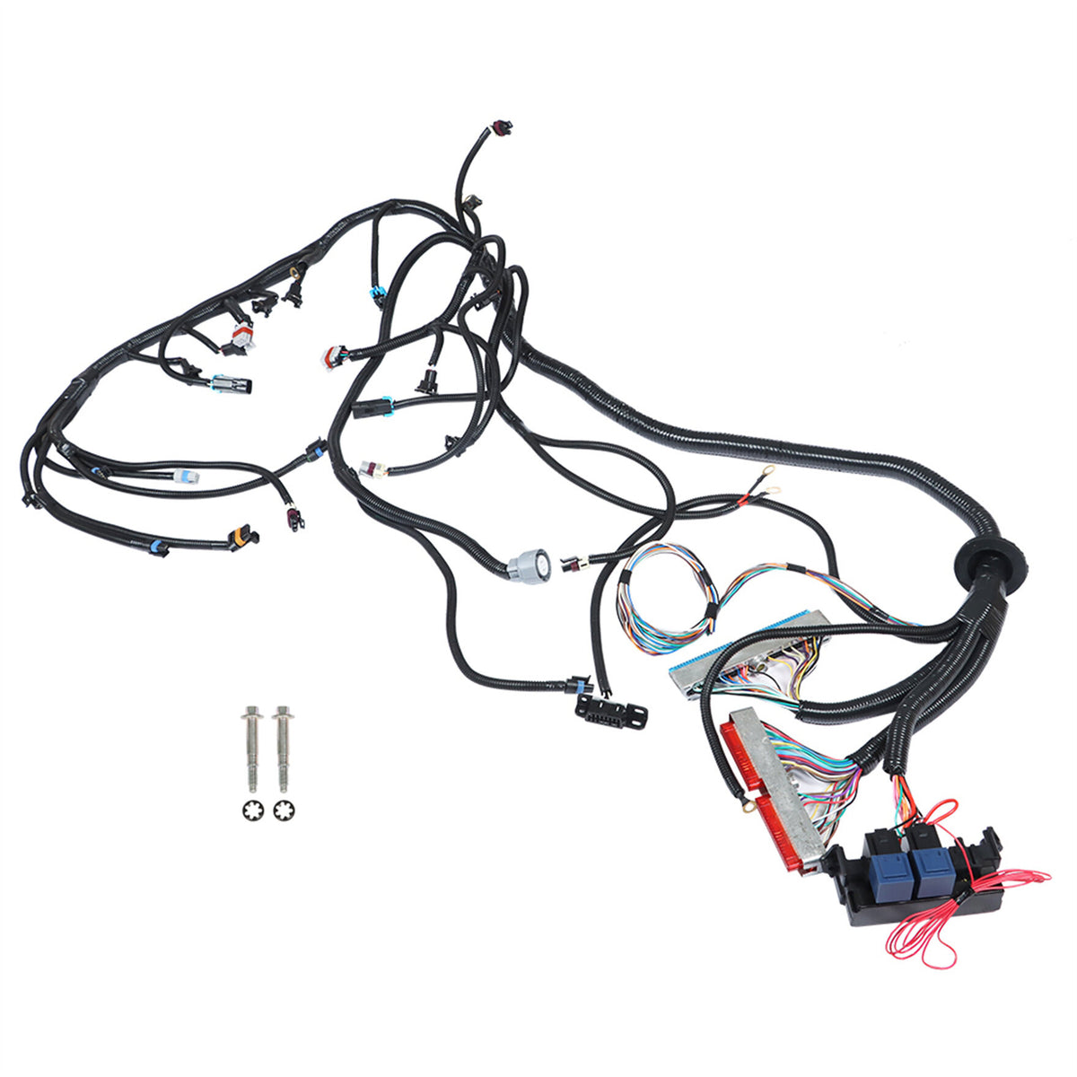munirater Standalone Wiring Harness with Mechanical Throttle Body and 4L60E (DBC) Replacement for 4.8 5.3 6.0 GM LS Swap Vortec 1999-2003
