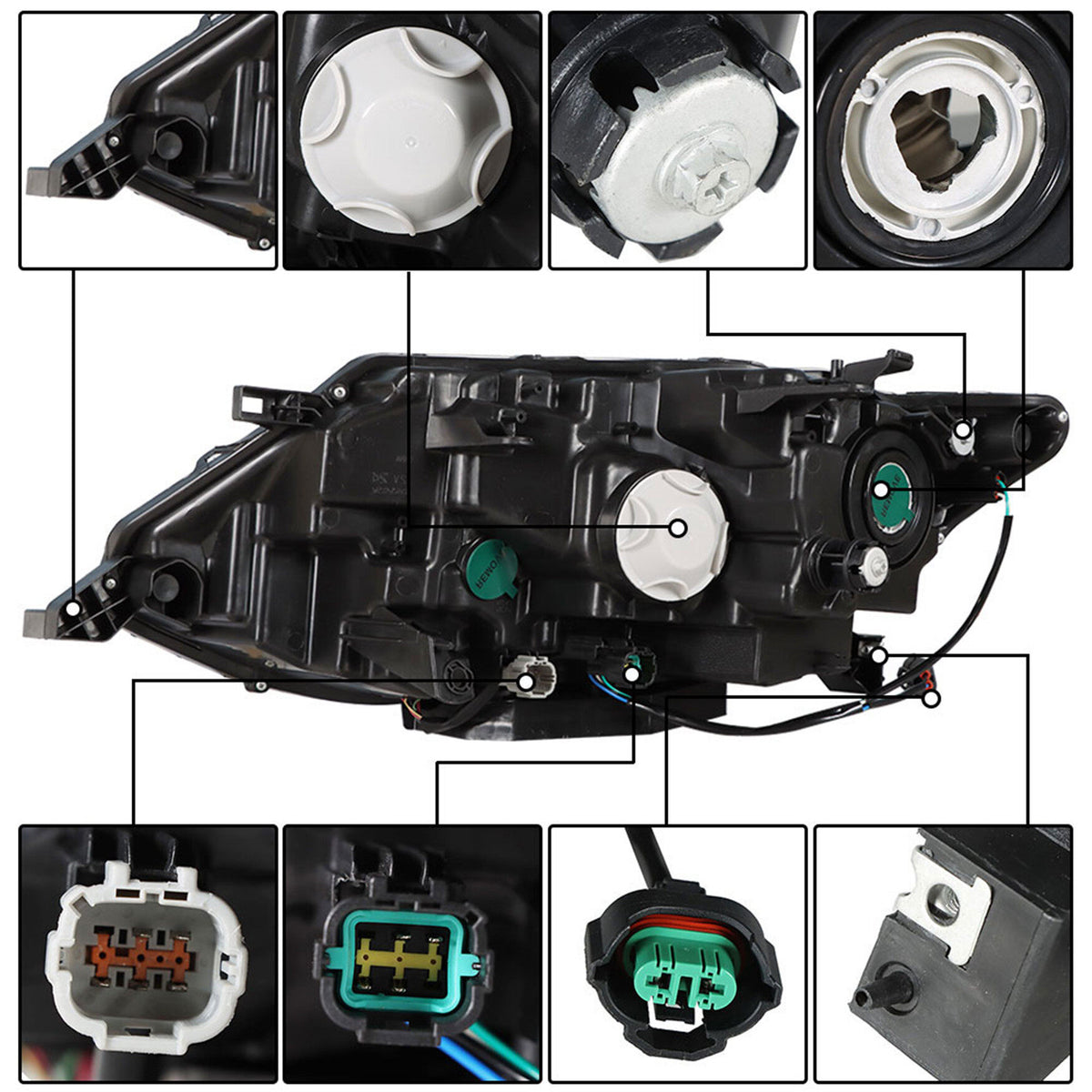 munirater Right Side Headlight Halogen RH Headlamp Assembly Replacement for Rogue 2017 2018 2019 S / SL / SV