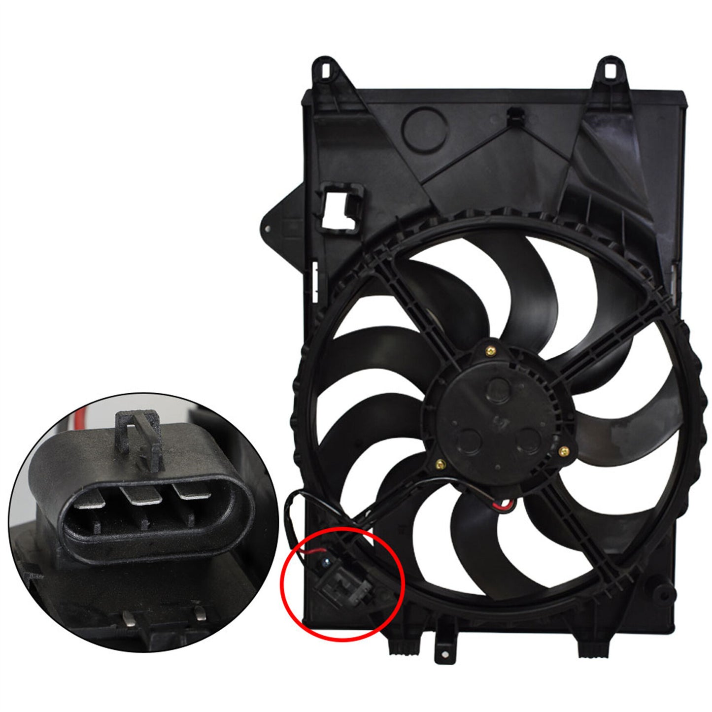 Radiator Cooling Fan Assembly Replacement for 2012-2018 Sonic 1.8L Hatchback/Sedan Three Pins GM3115244