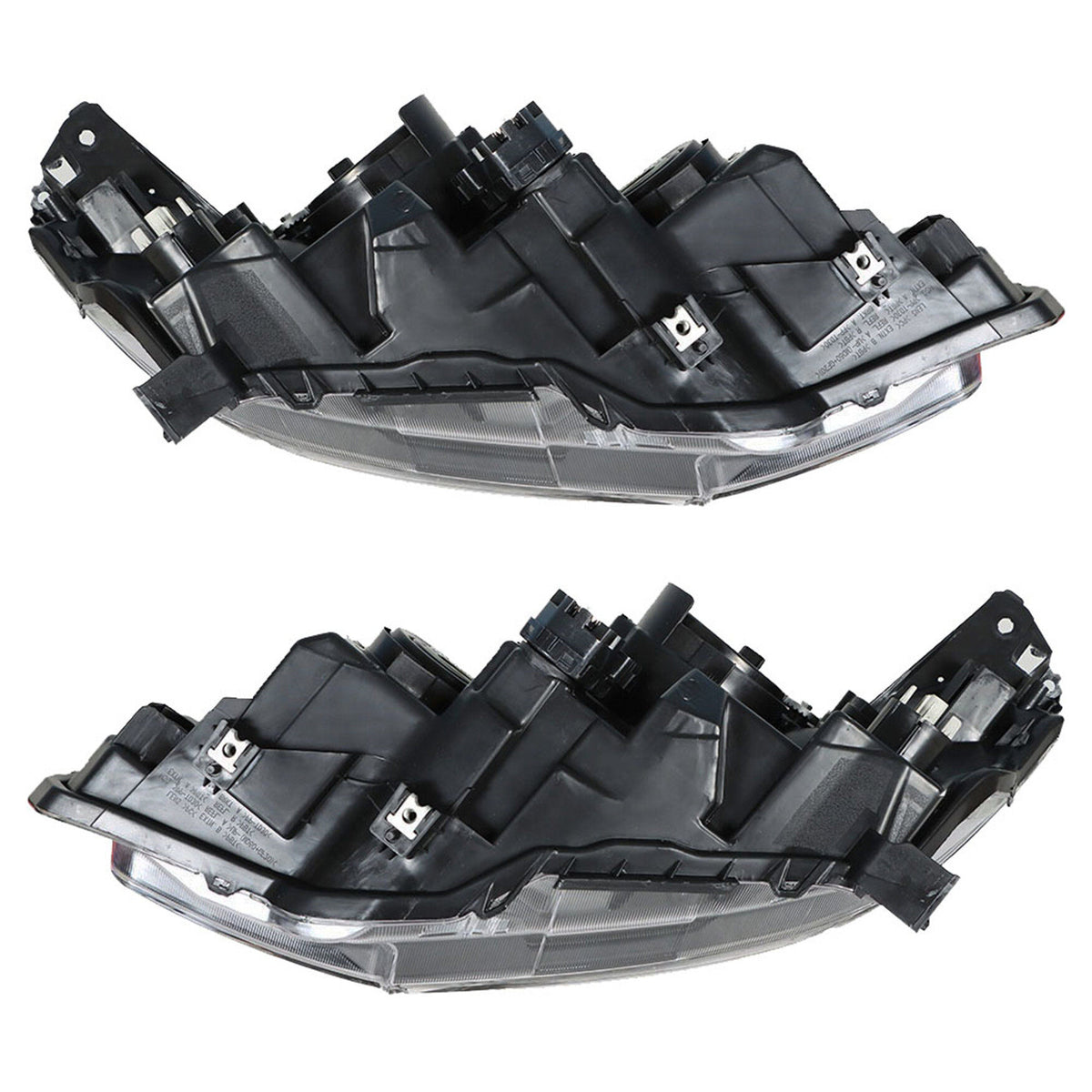 munirater Halogen Headlight For 16-20 Honda Civic 1.5/2.0L Chrome Housing Clear Lens RH&LH