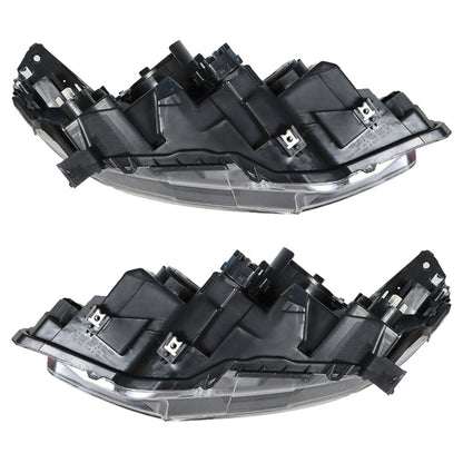 munirater Halogen Headlight For 16-20 Honda Civic 1.5/2.0L Chrome Housing Clear Lens RH&LH