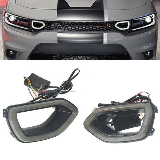 munirater 2-Pack Grille Smoke LED Lights Replacement for 2015-2019 Charger