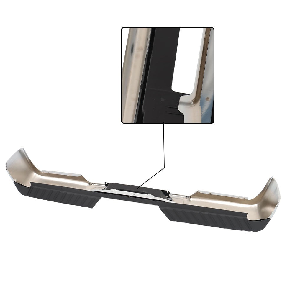 Chrome Steel Rear Bumper for Ford F-150 2006-2008, without Sensor Holes, FO1103136