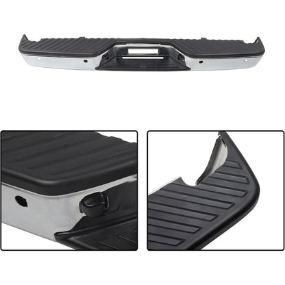 Chrome Steel Rear Step Bumper for Nissan Titan 2004-2015, without Big Tow Package, NI1103111